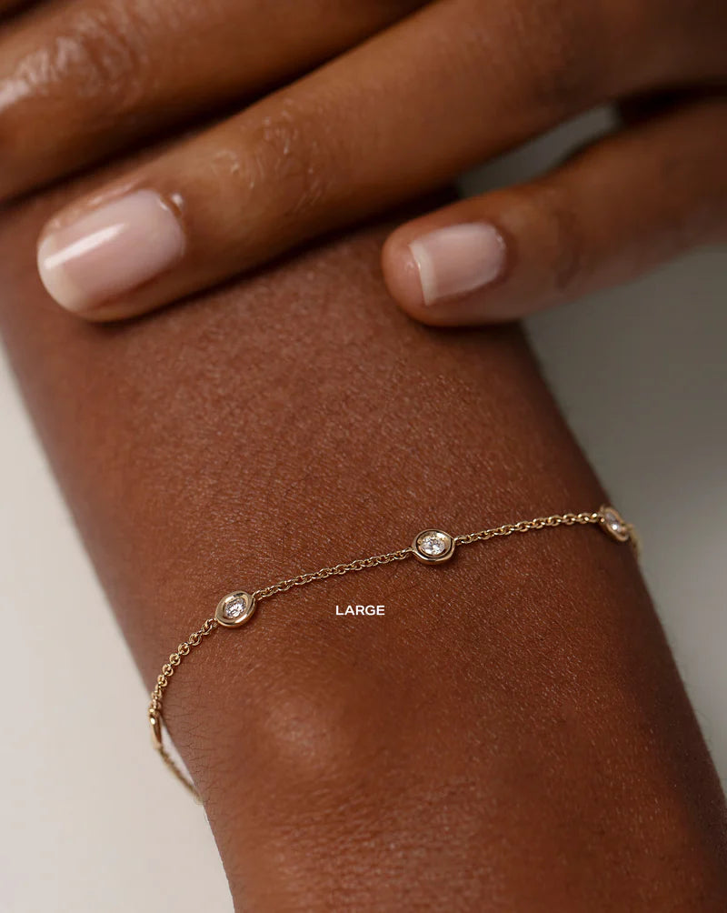 Diamond Bezel Station Bracelet