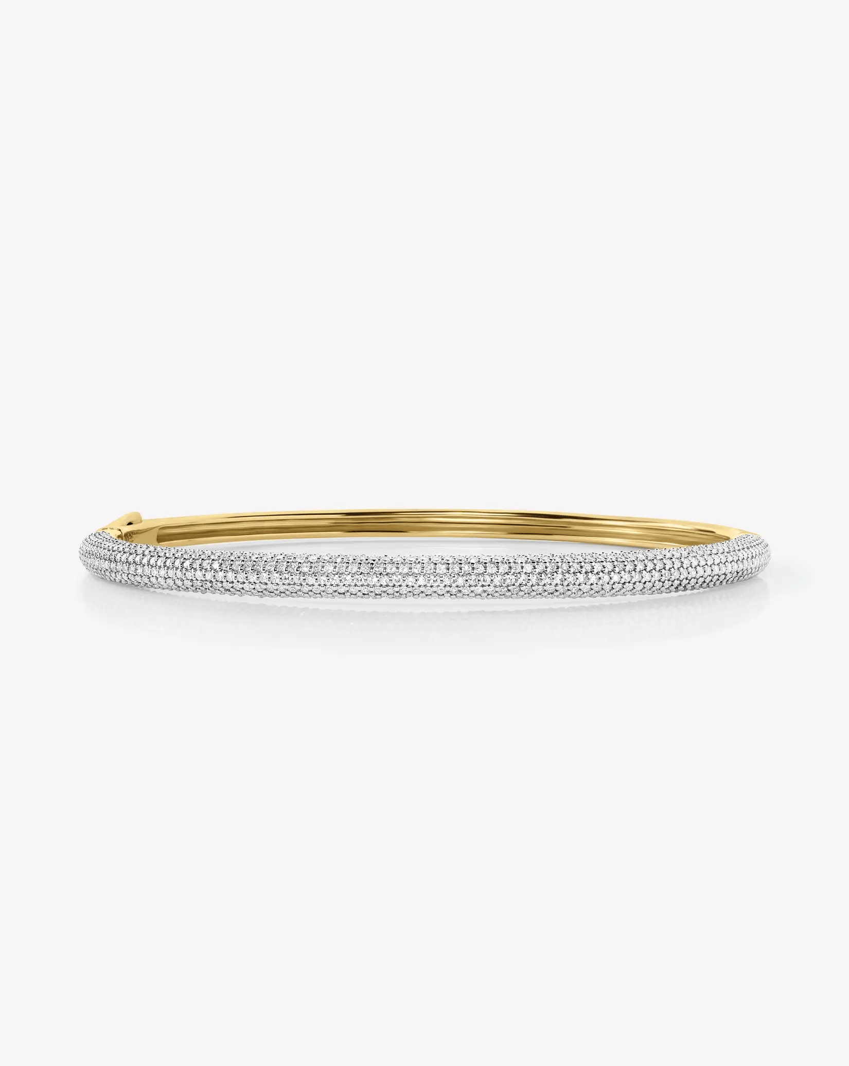 Pavé Diamond Stackable Gold Cloud Bangle