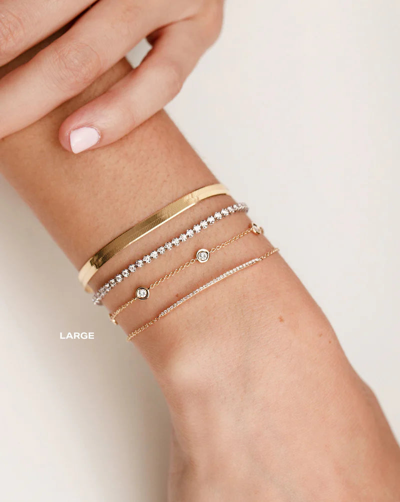 Diamond Bezel Station Bracelet