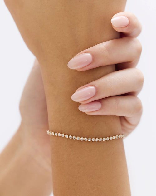 Bezel Mini Diamond Tennis Bracelet