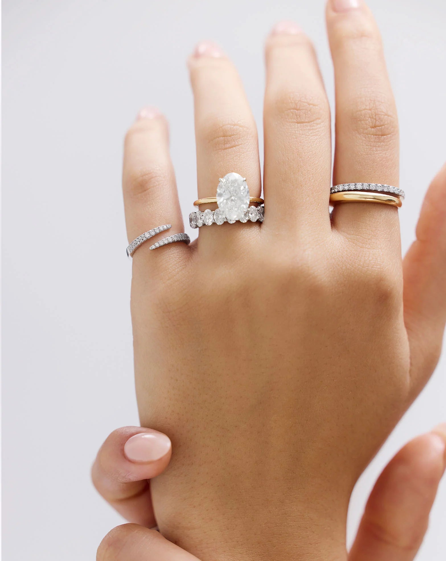 Open Diamond Wrap Ring
