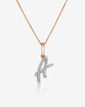 Diamond Script Initial Necklace
