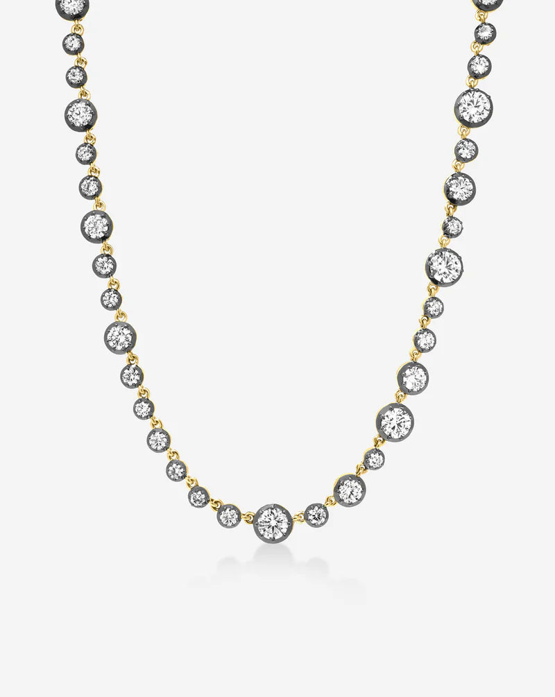 Georgian Lab Diamond Tennis Necklace