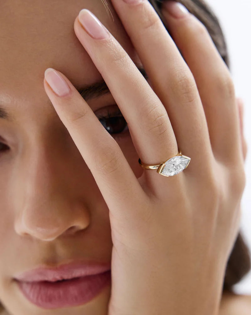 3.03 Marquise Lab Diamond in The Edge