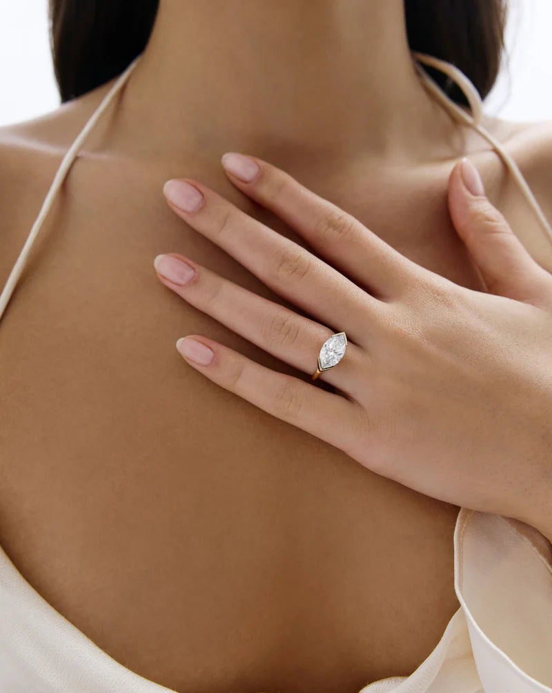 3.03 Marquise Lab Diamond in The Edge