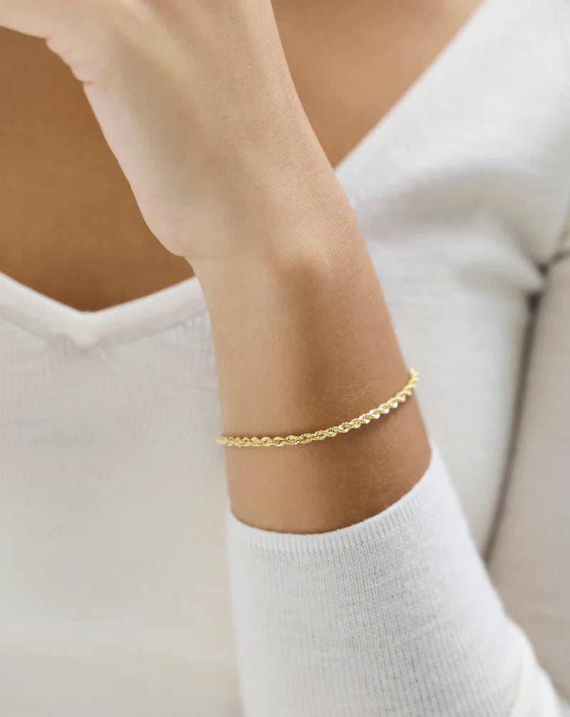 Hollow Sparkle Rope Chain Bracelet