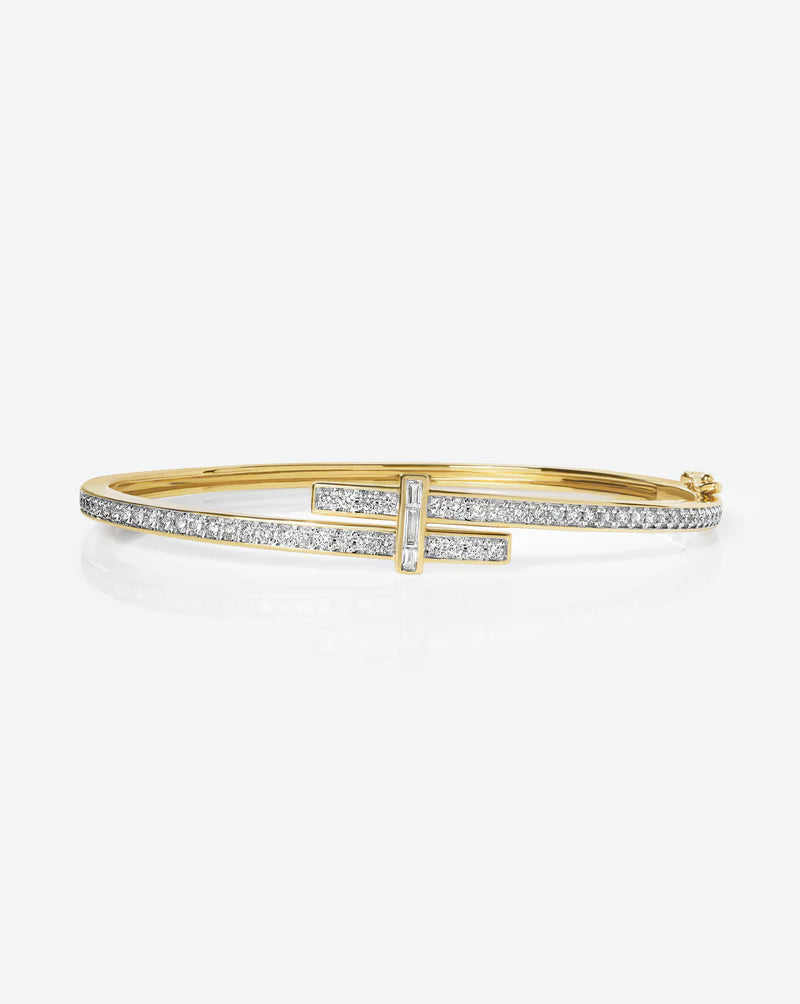 Round Diamond Wrap Bangle