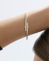 Round Diamond Wrap Bangle
