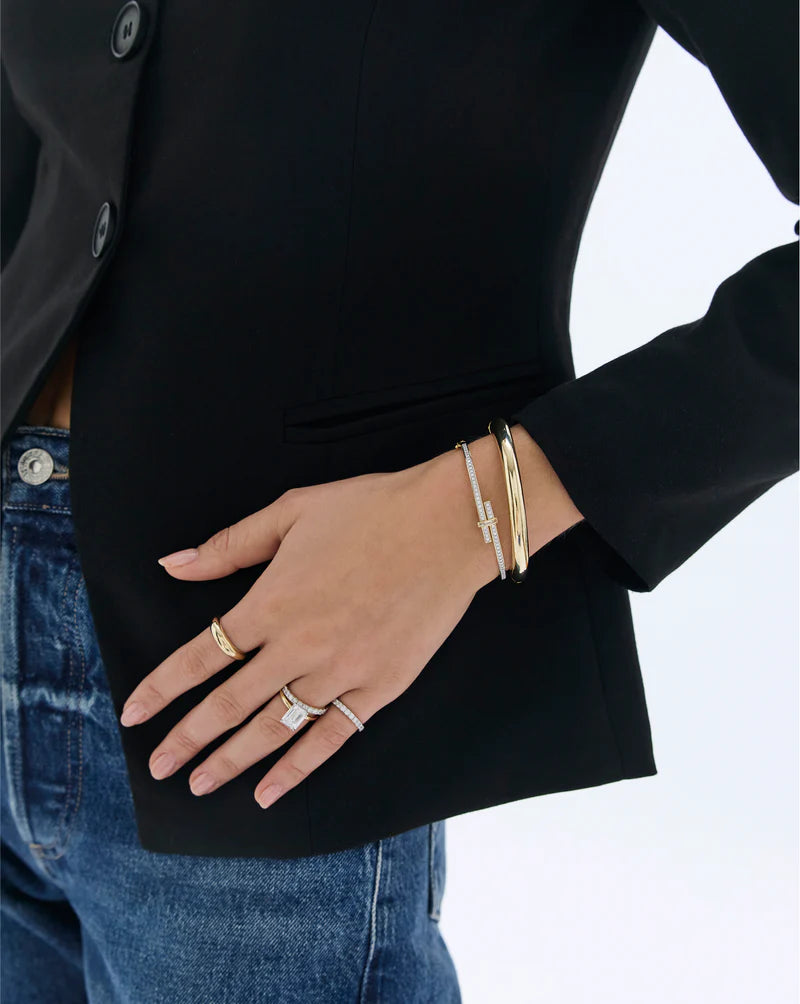 Round Diamond Wrap Bangle