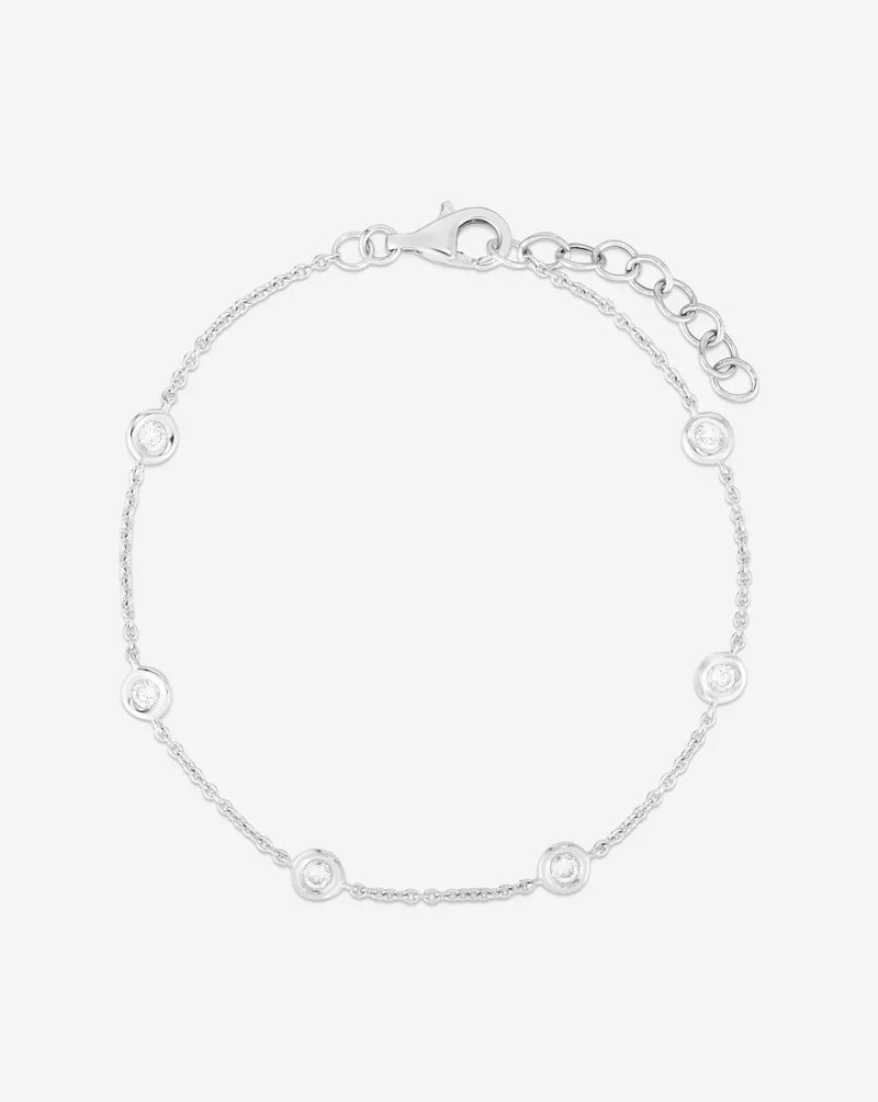 Diamond Bezel Station Bracelet
